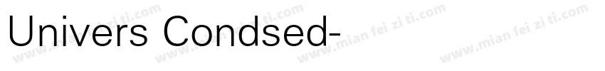 Univers Condsed字体转换